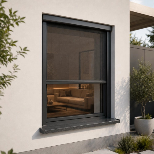 Roll-down mosquito net (roller blind)