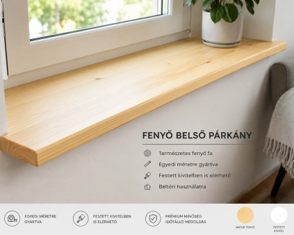 Wooden window sill