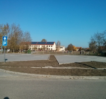 Cobblestone car park